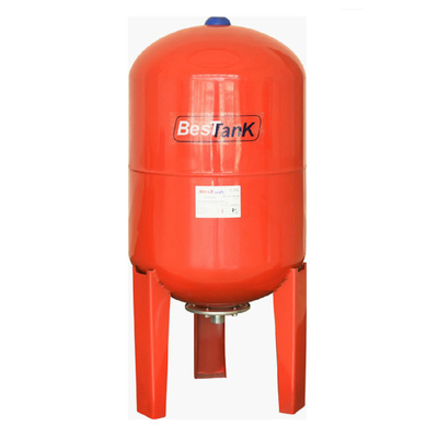 Building Material Shops Red Vertical Pressure Tank Pressure Vessel With Feet For Water Pump