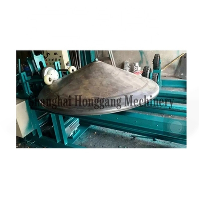Food factory flat bottom edge tapered end domed end flanging machine for grain tank top/irregular tank domed end head edgeflanging machine